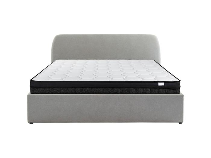 Ensemble Lit Coffre Lena X Gris Clair Matelas M Moire De