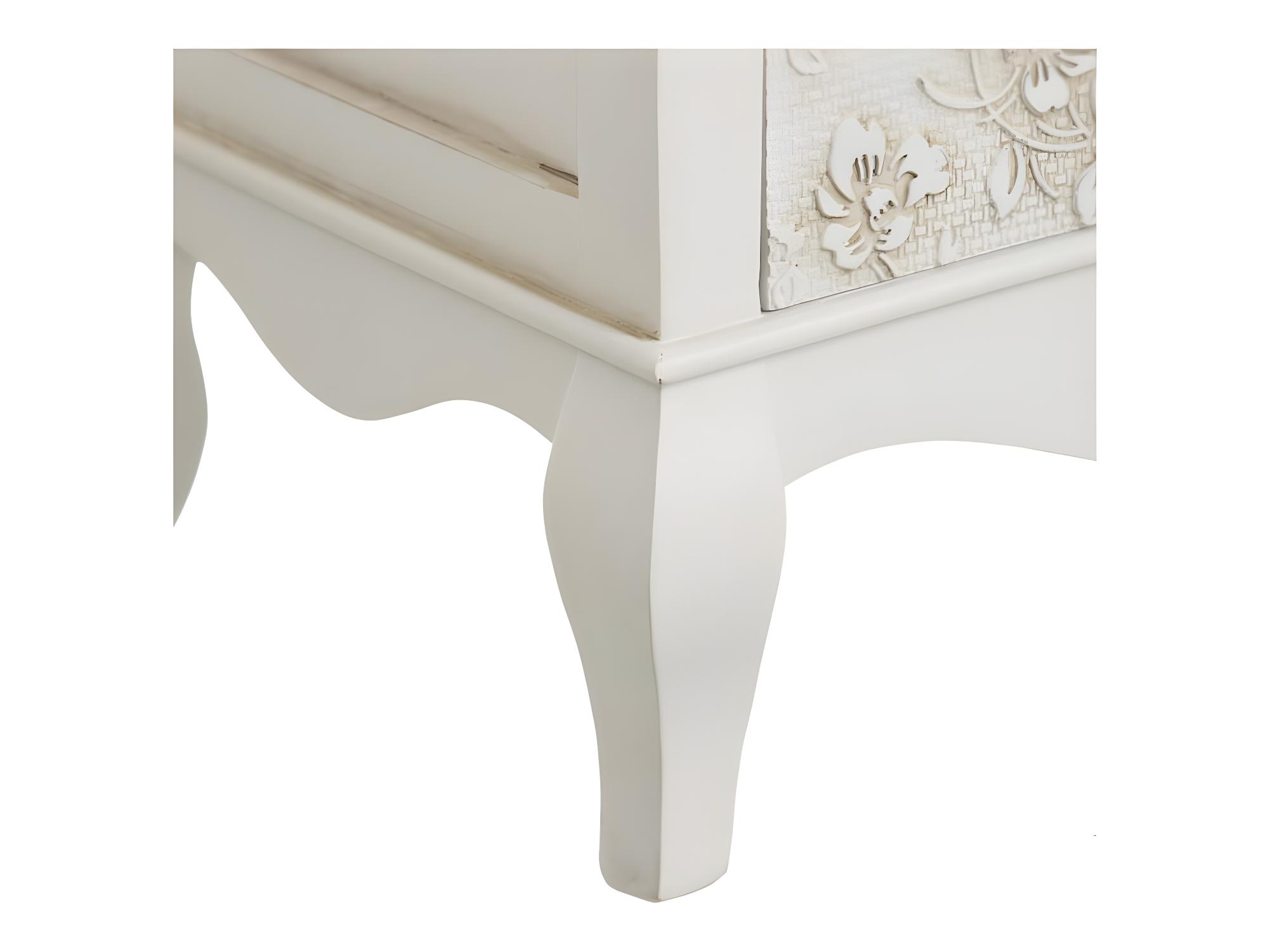 Table De Chevet 3 Tiroirs Blanc Bois Clair BARUDE Blanc