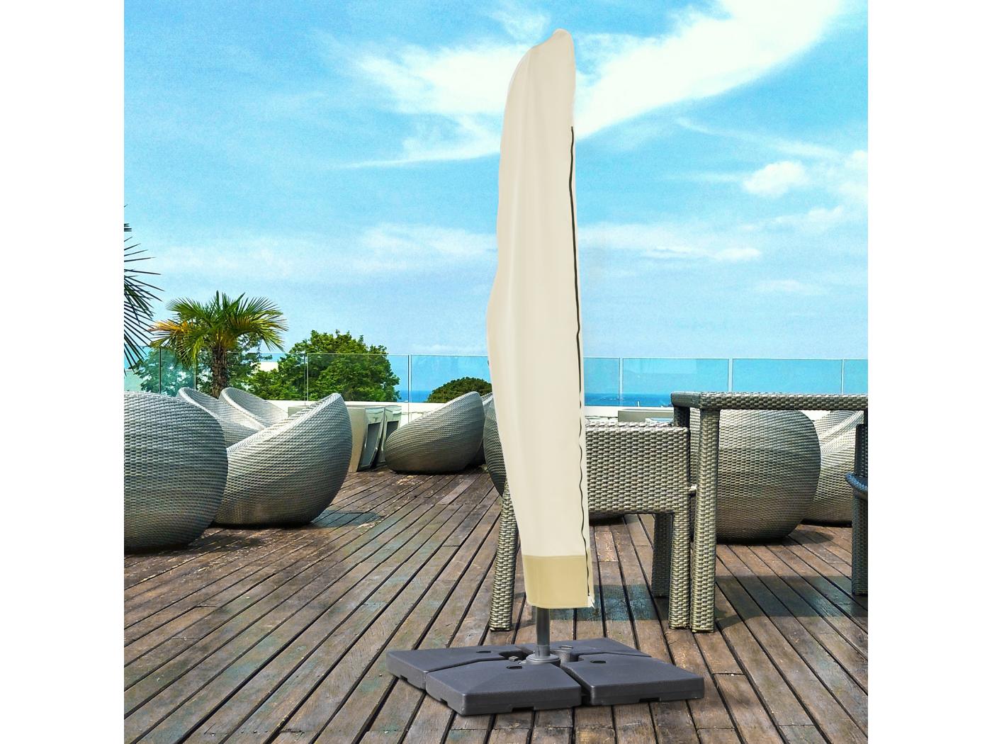 Housse De Protection Imperm Able Pour Parasol Droit Avec Fermeture