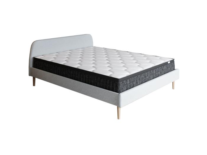 Ensemble matelas mémoire 160x200 Memo Royal Lit gris clair sommier