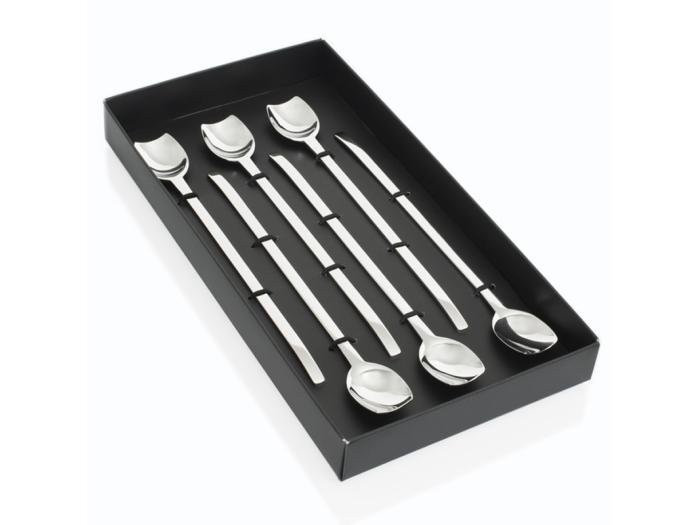 Coffret 6 Cuilleres Glace Longue Spiga