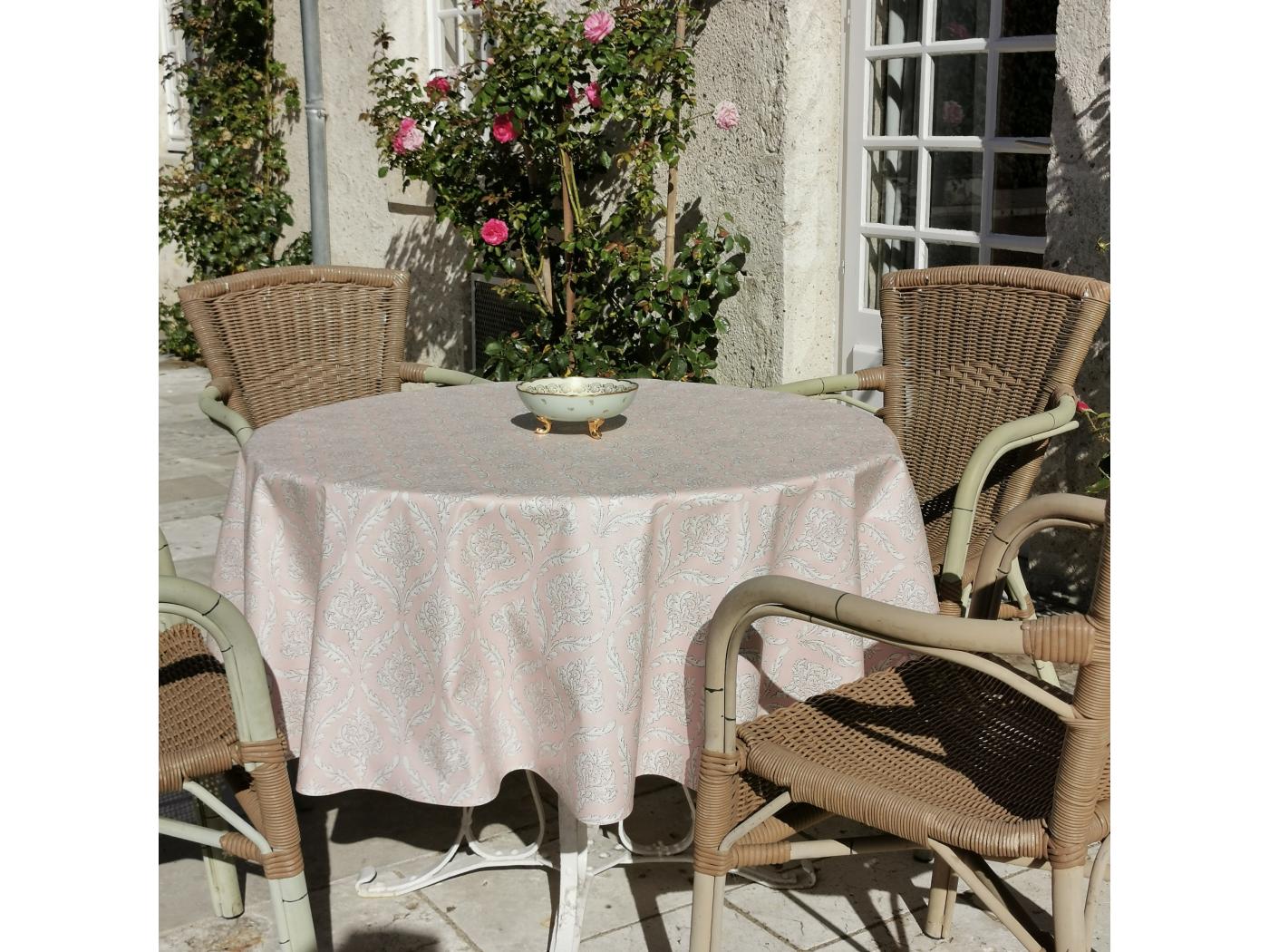 Nappe Enduite Ronde Ou Ovale Pompadour Rose Dimension Ronde Diam