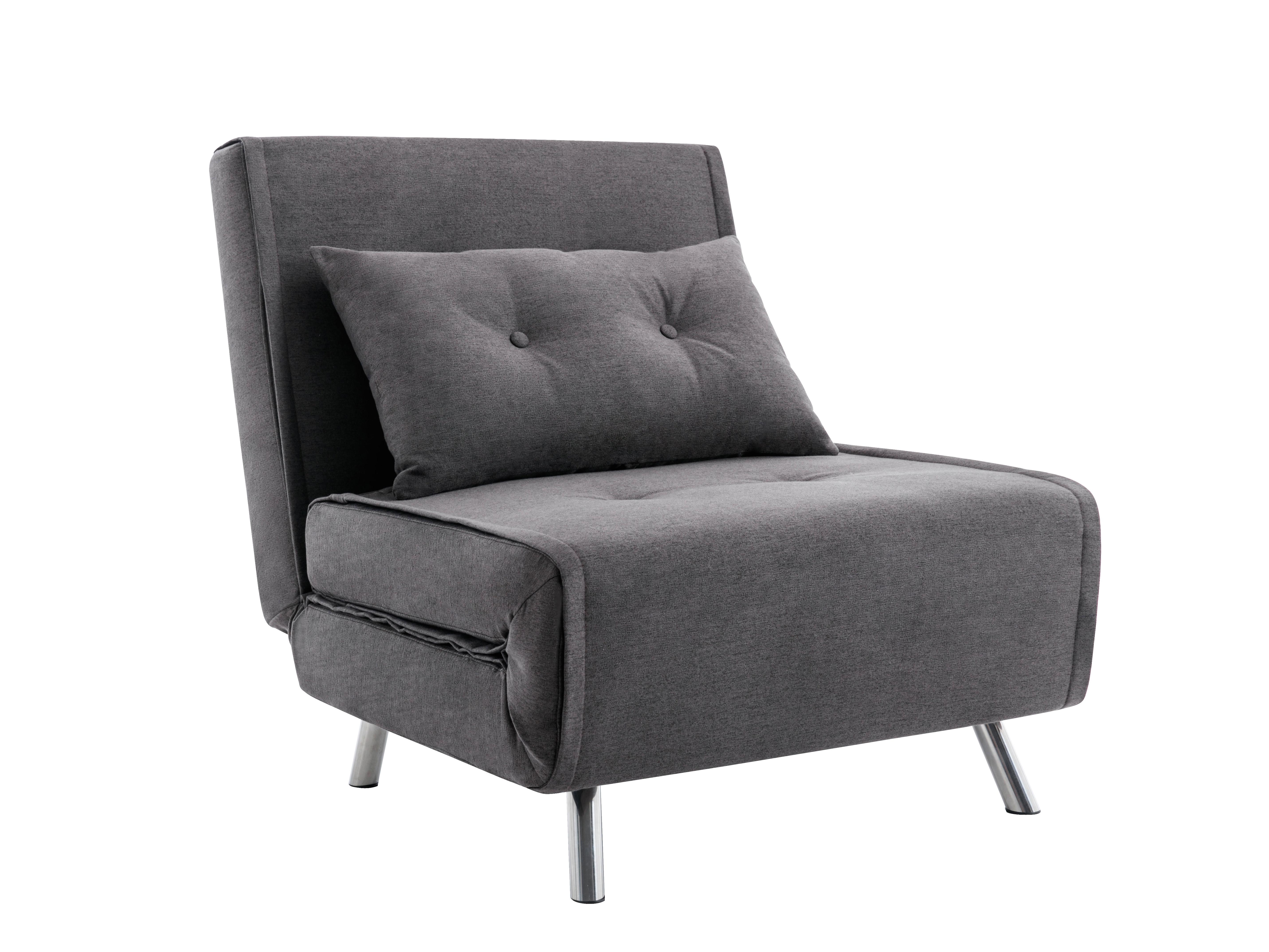 Fauteuil Convertible En Tissu Anthracite De Style Jeune Habitat Uribia