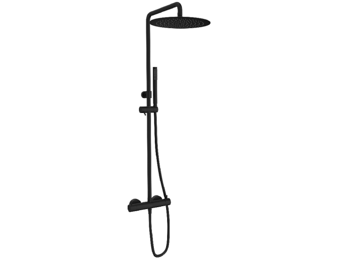 Colonne De Douche Thermostatique Loop Noir Mat