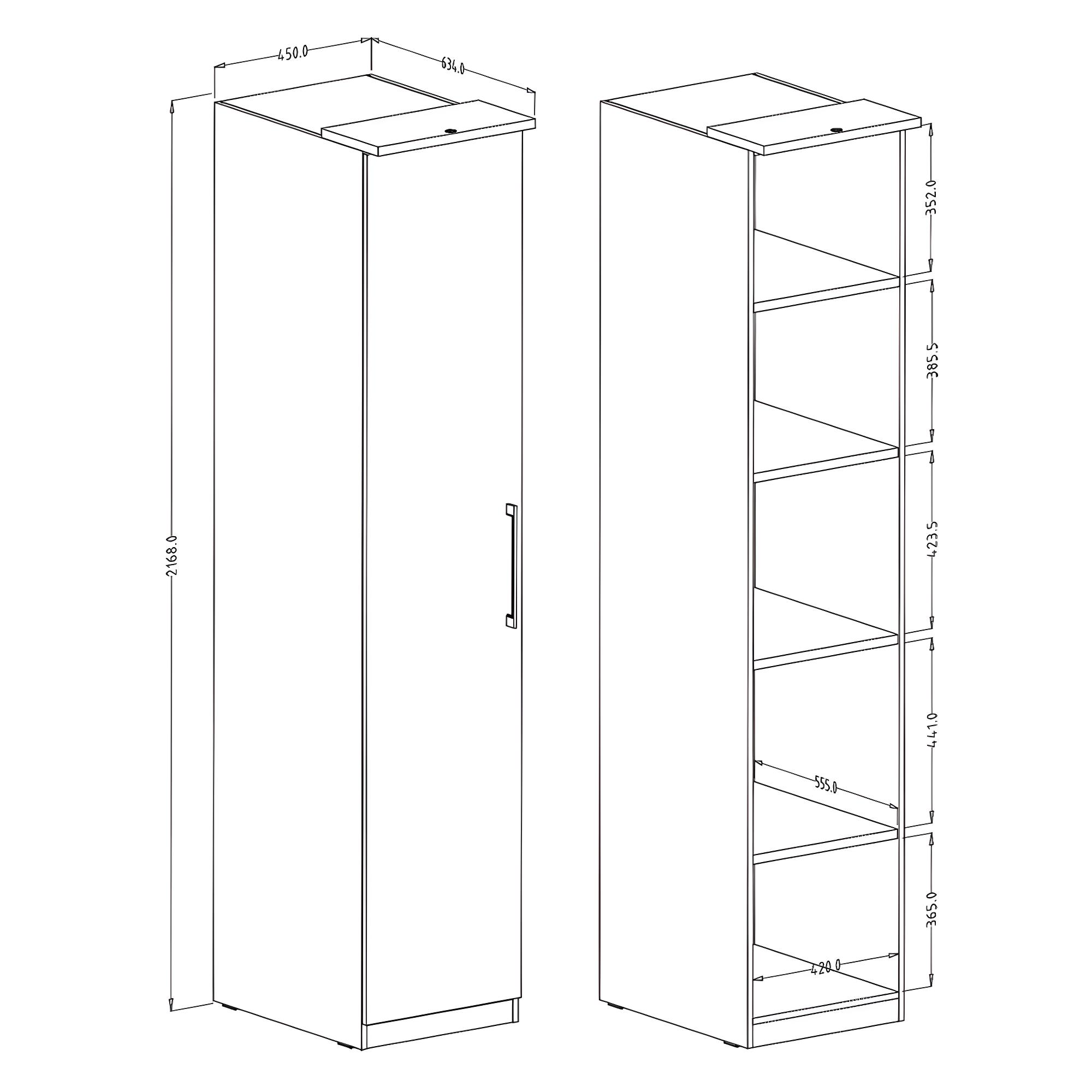 Armoire Porte Pour Dressing Collection Modulo Coloris Ch Ne Et Blanc