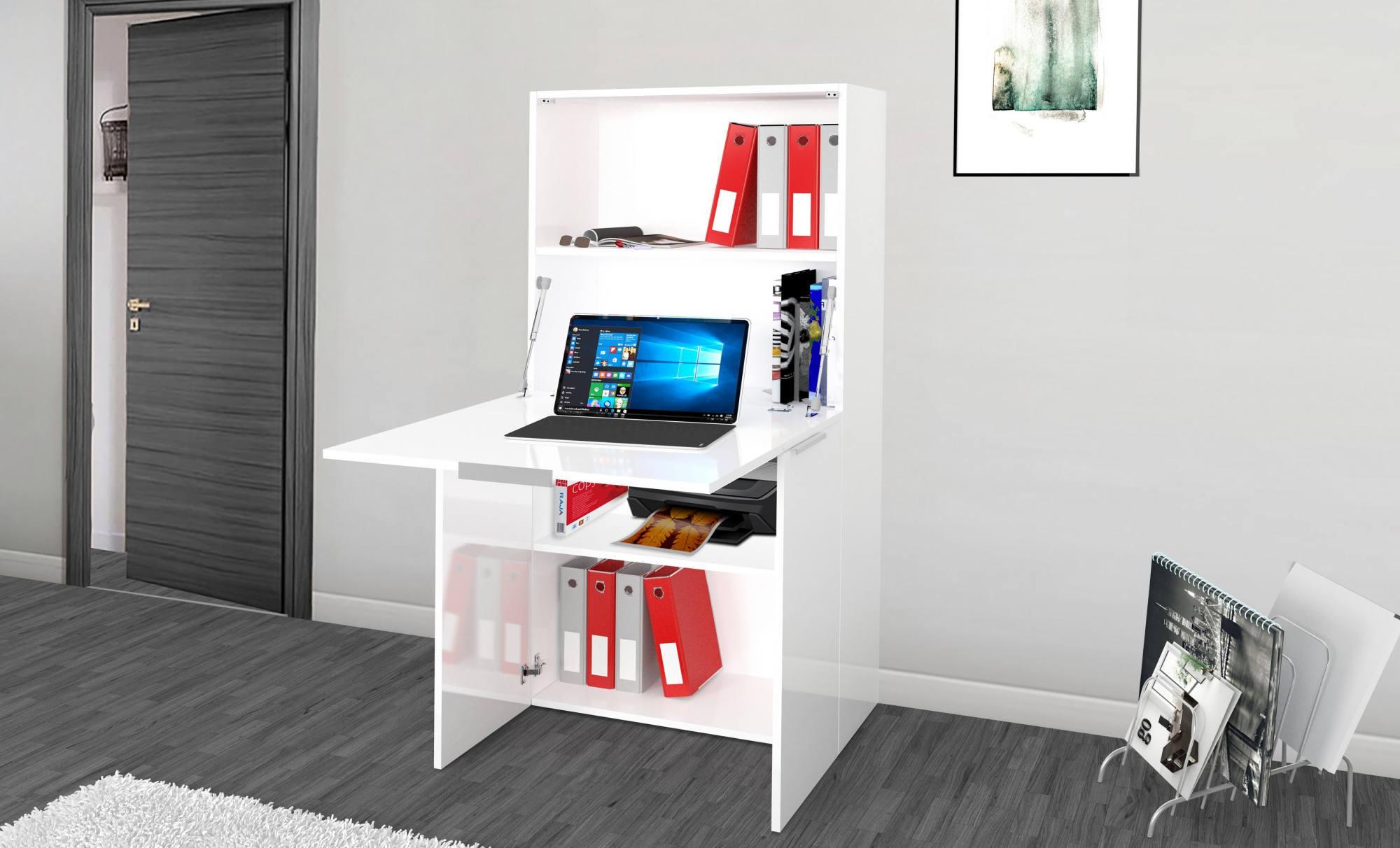 Bureau Avec Plateau Cach Made In Italy Armoire Avec Tag Res Et Plan