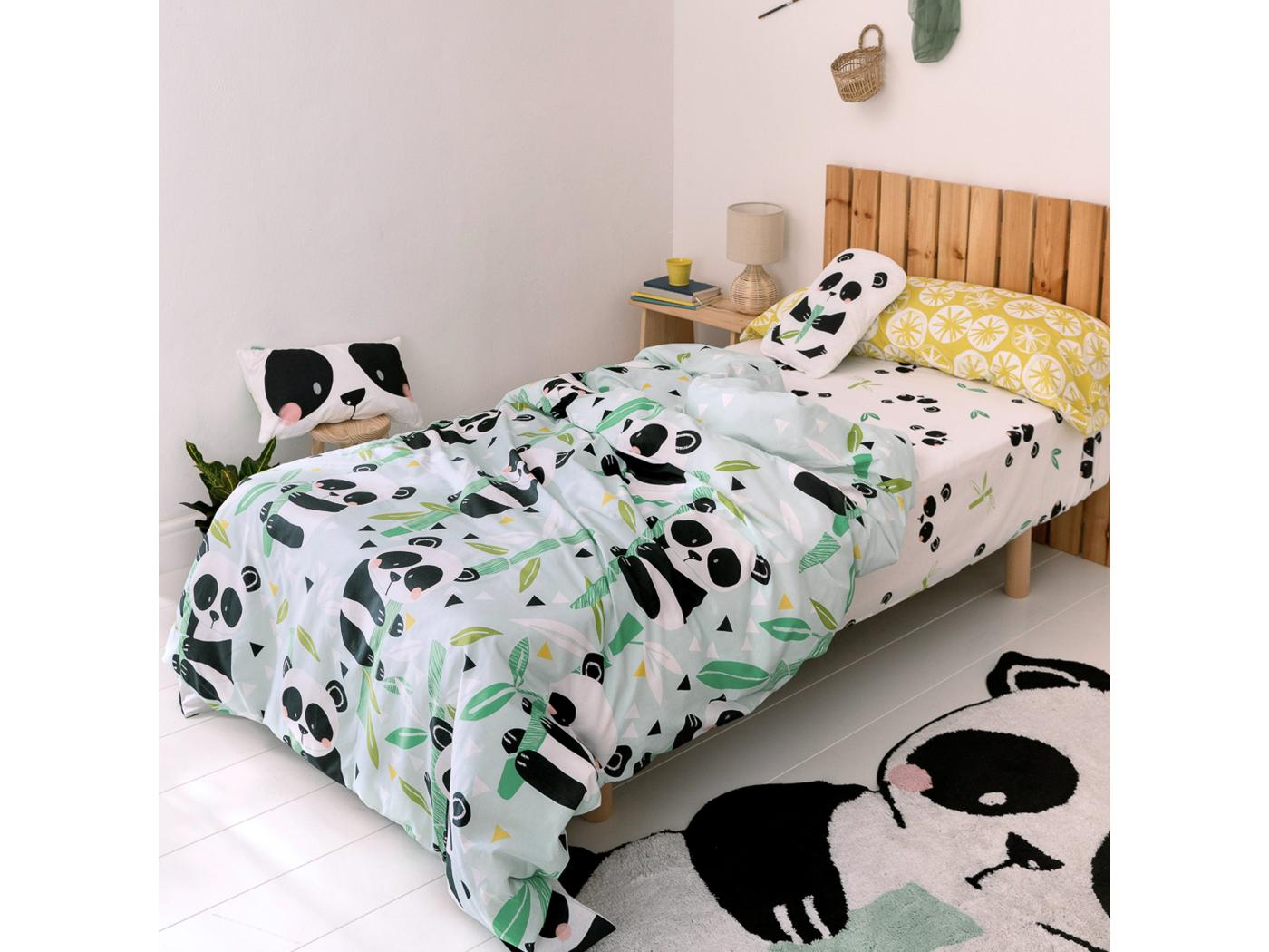 Parure Housse De Couette X Cm Panda Garden Blue