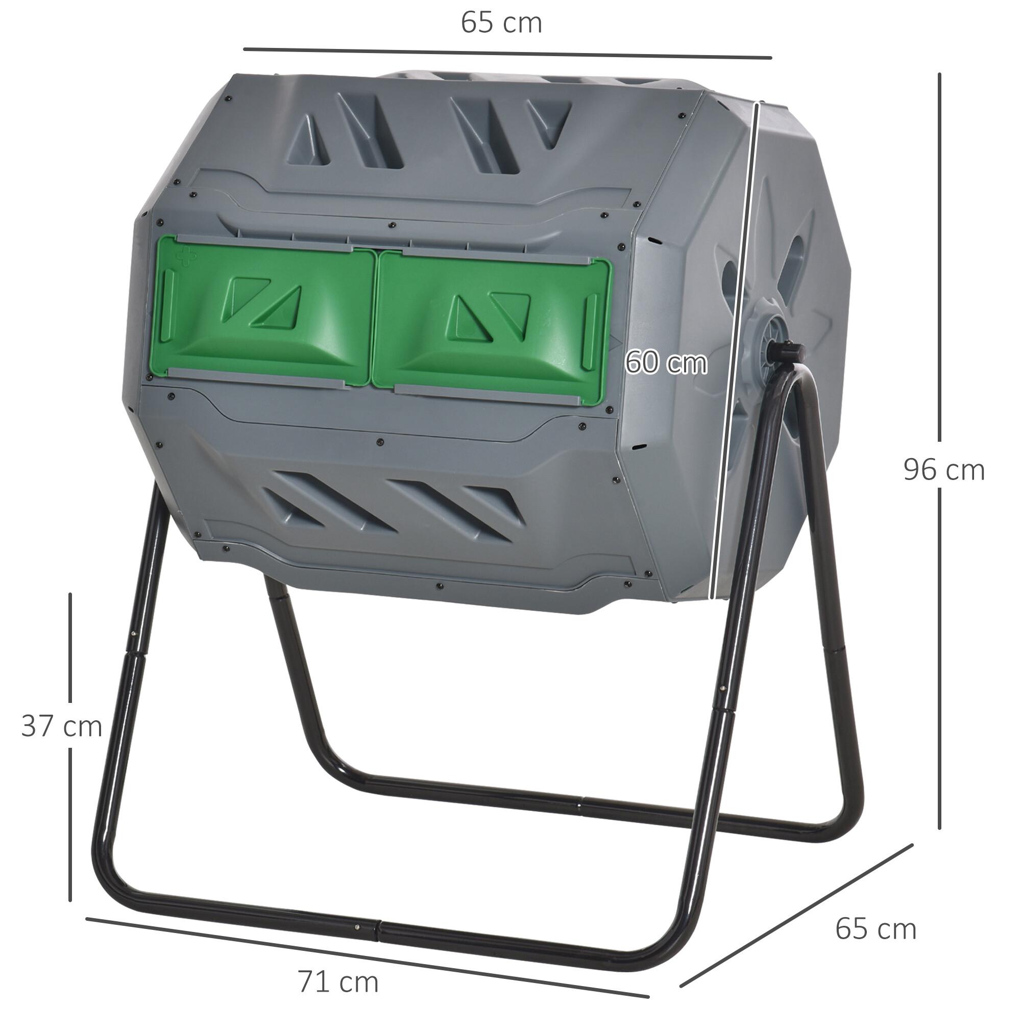 Composteur de jardin bac à compost pour déchets rotatif 360