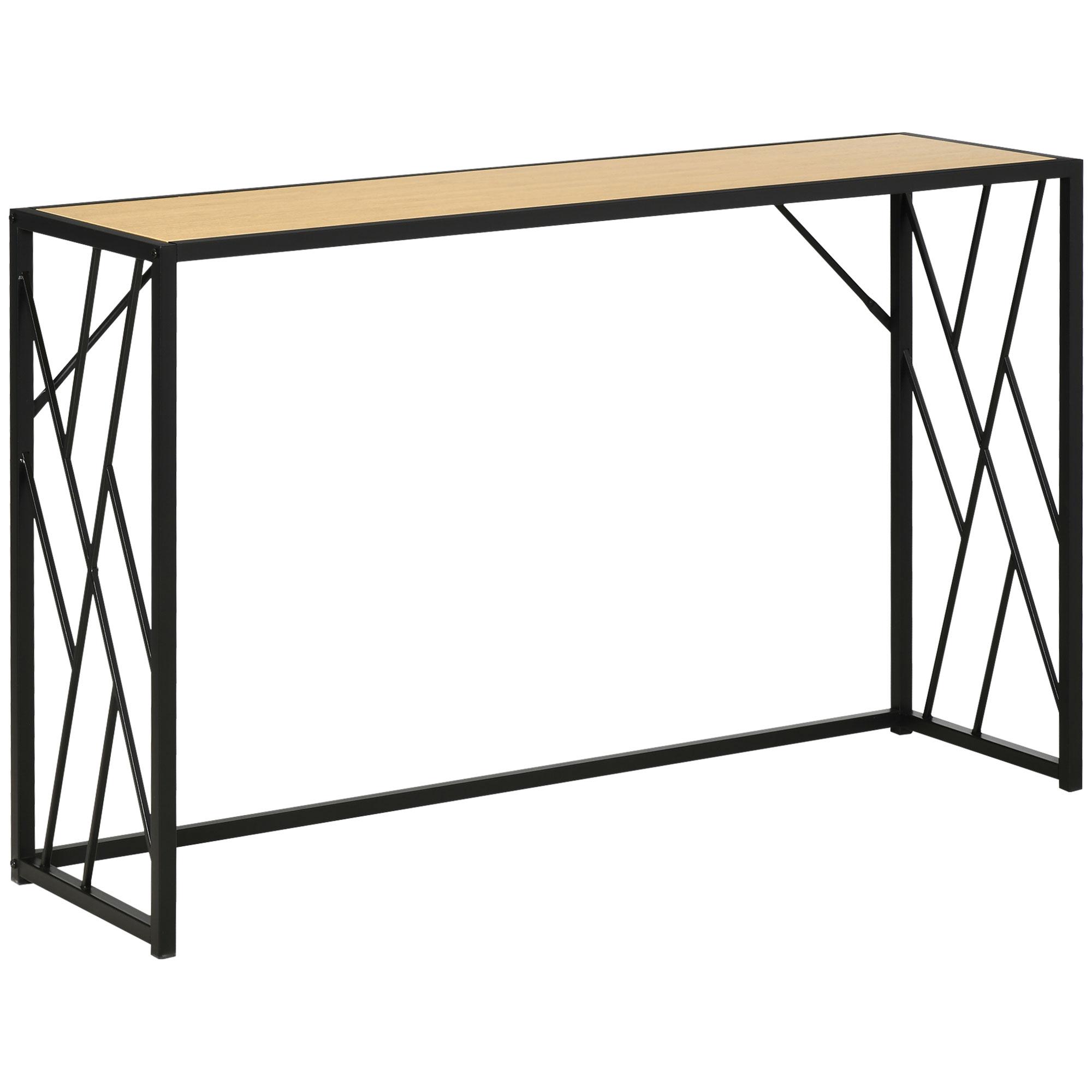 Console Table D Appoint Style Contemporain Plateau Aspect Bois Ch Ne