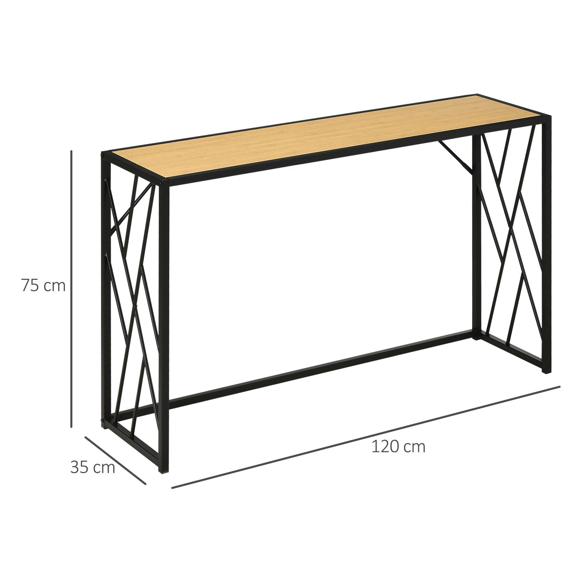 Console Table D Appoint Style Contemporain Plateau Aspect Bois Ch Ne