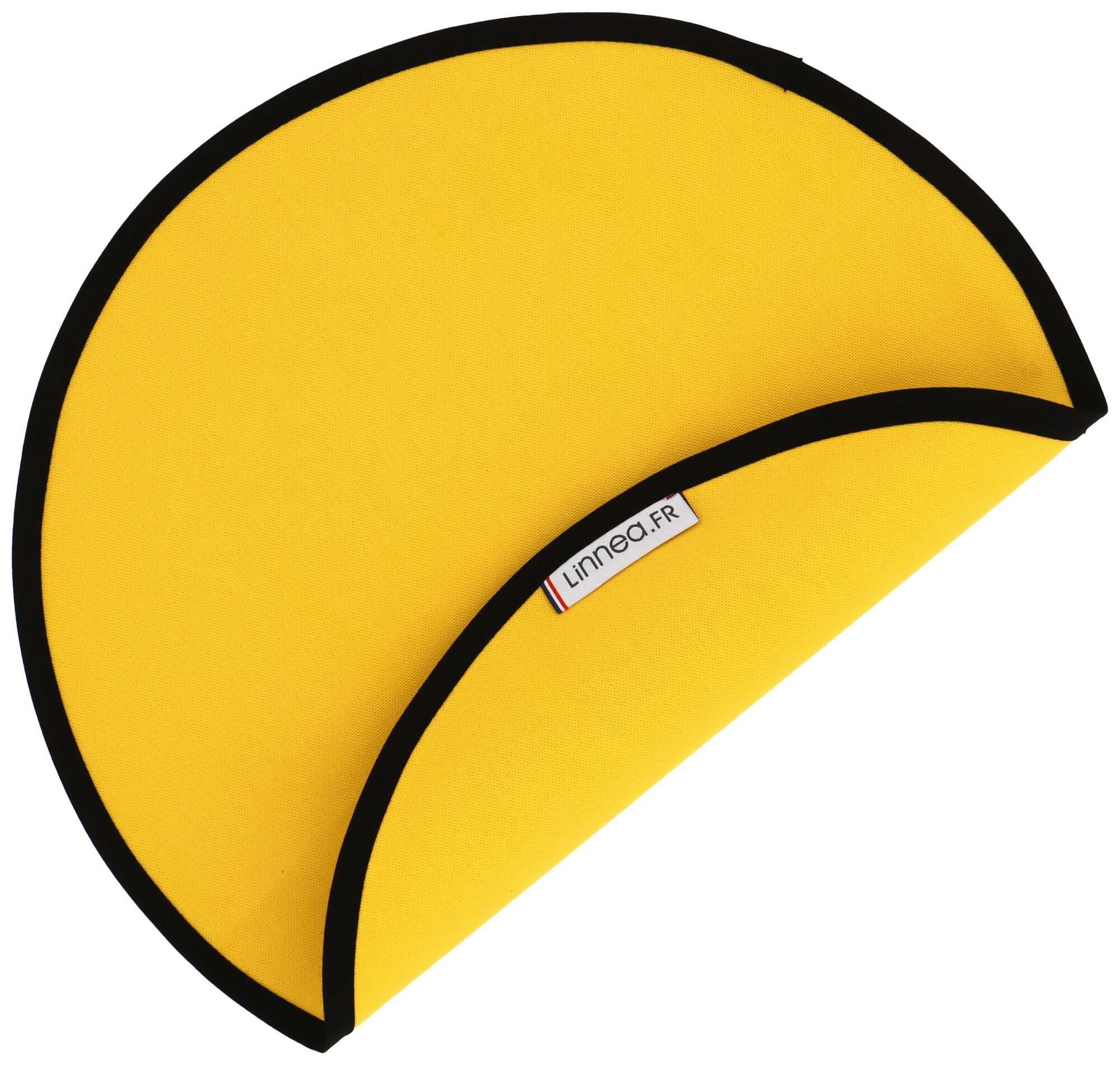 Lot De 2 Set De Table Rond 38 Cm DIABOLO Jaune Curcuma Traitement Teflon