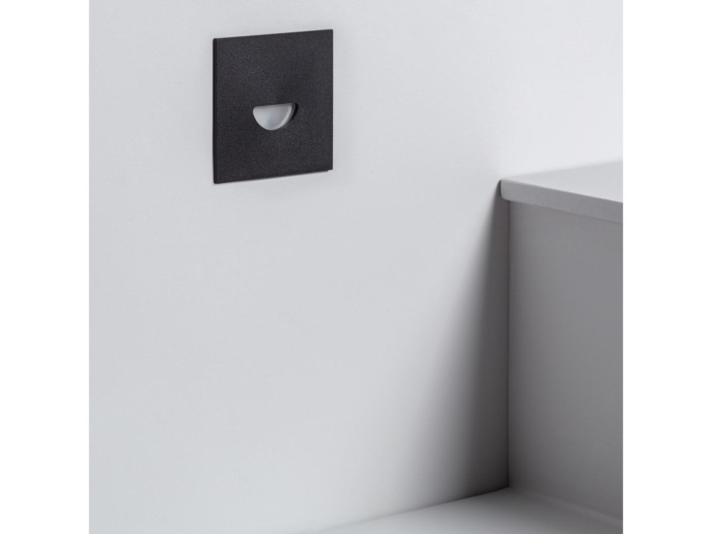 Balise Led Ext Rieure W Encastrable Au Mur Carr E Guell Noire Blanc