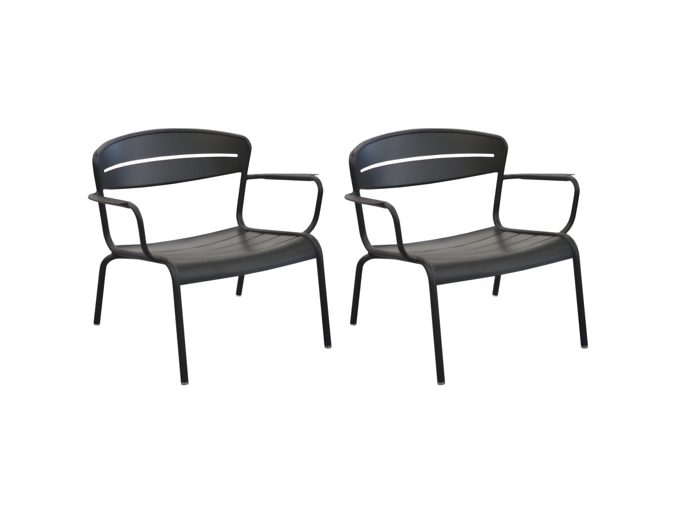 Fauteuils Lounge Terrasse En Aluminium Haora Lot De 2