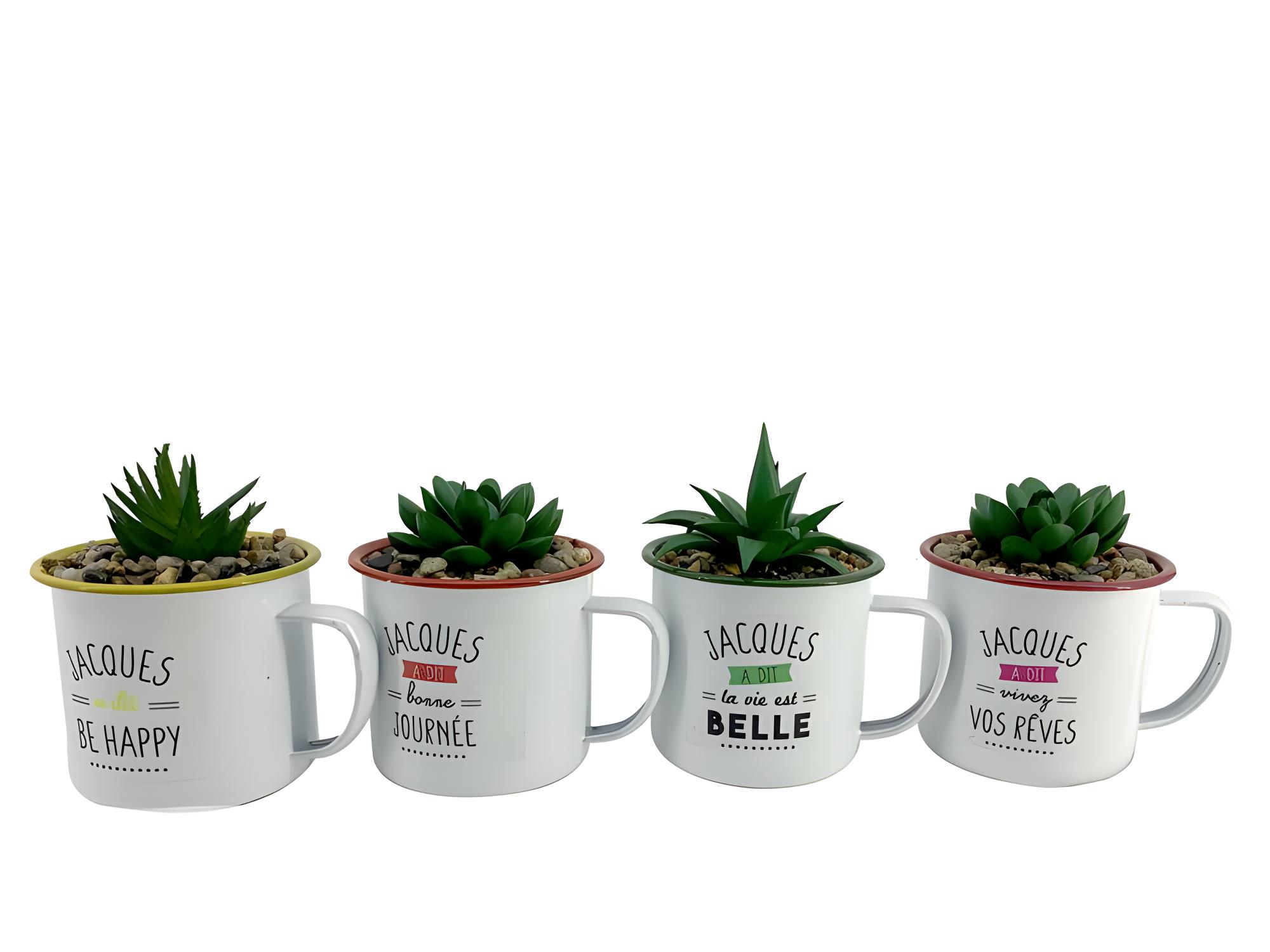 Plante Artificielle Mug Emaille Jacques A Dit