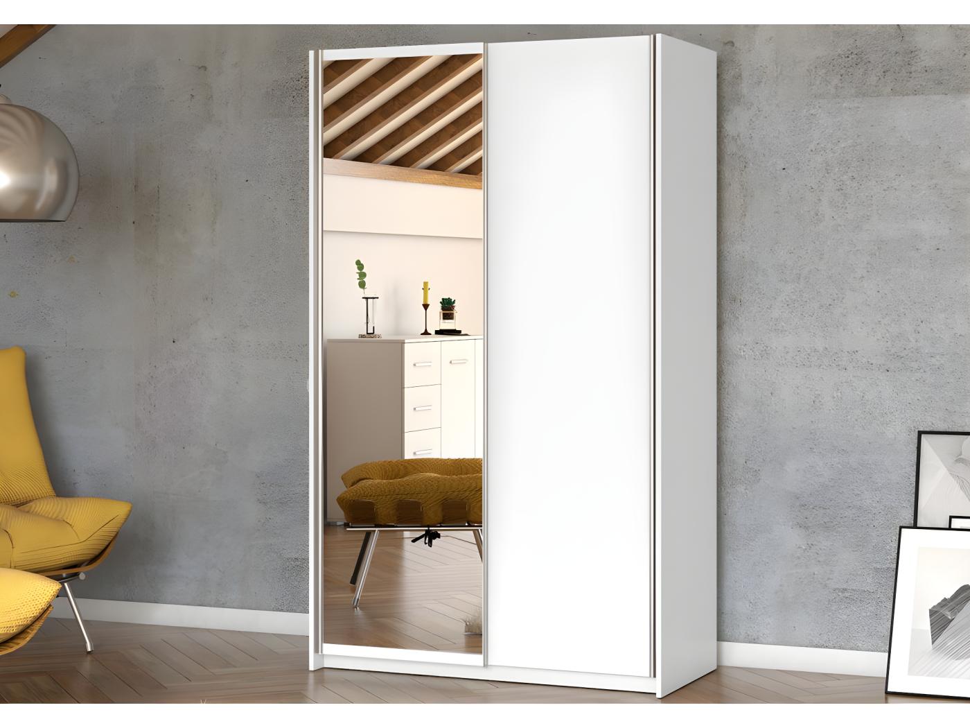 Manuela Armoire Portes Coulissantes Avec Miroir L Cm