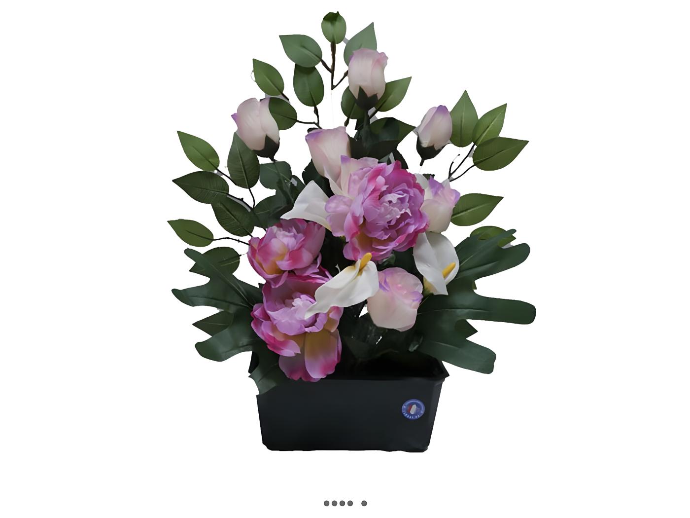 Fleurs Artificielles Cimeti Re Jardini Re Pivoines Et Arums H Cm L