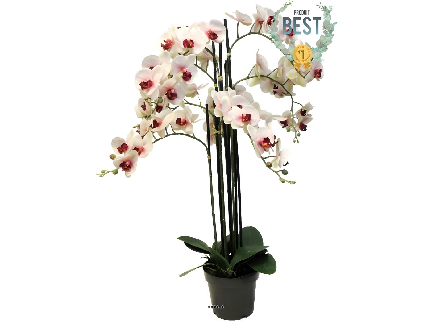 Orchidée Phalaenopsis facticeTop Qualité pot H110cm Rose pâle BEST