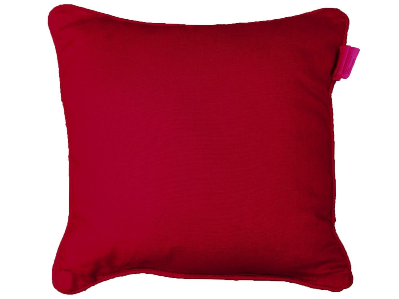 Coussin Passepoil Uni Panama Rouge 60 X 60 Cm