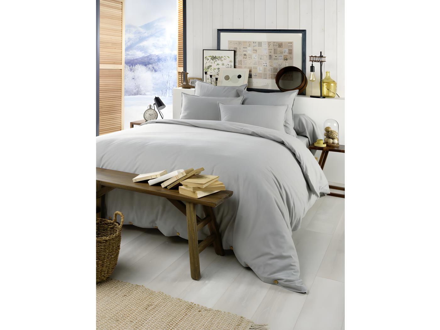 Housse De Couette Candice Flanelle De Coton Candice Brume Housse