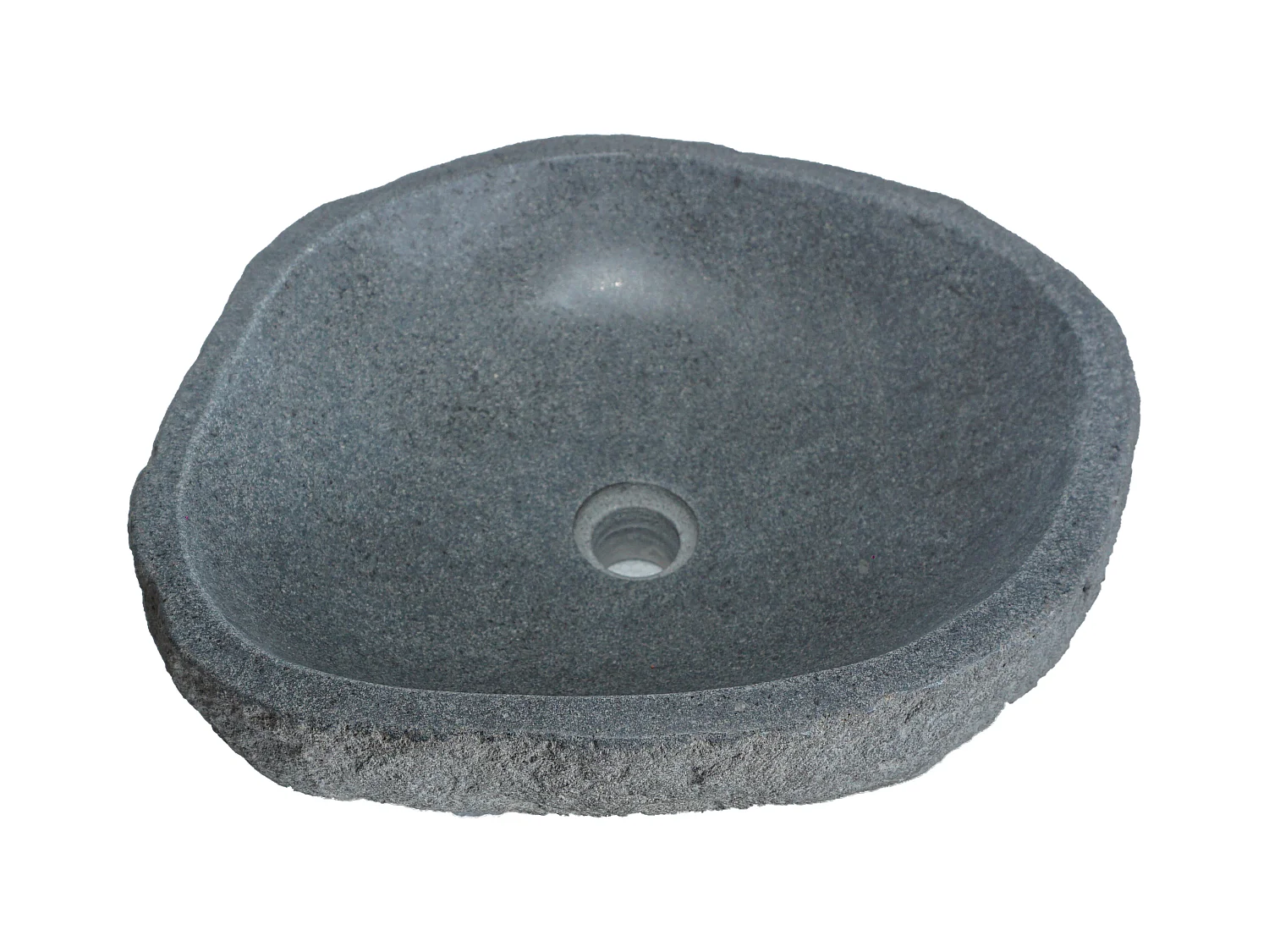 Lavabo de piedra de río WATU - Color gris