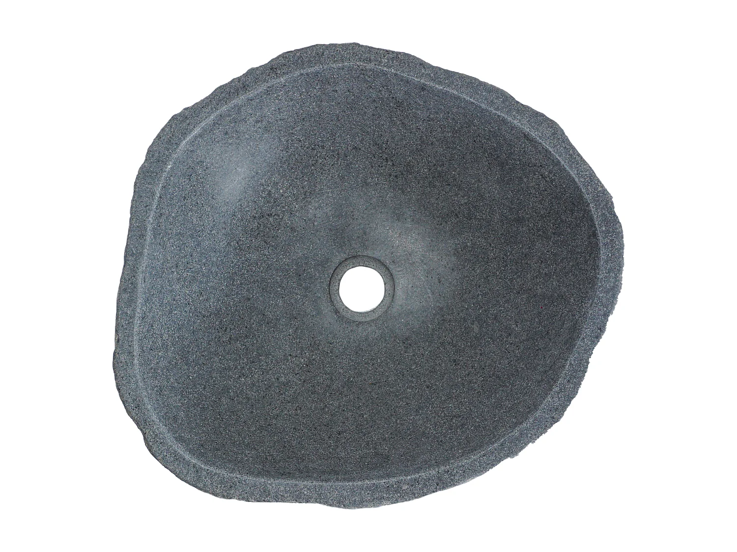 Vasque de salle de bain en pierre de rivière WATU - Couleur grise