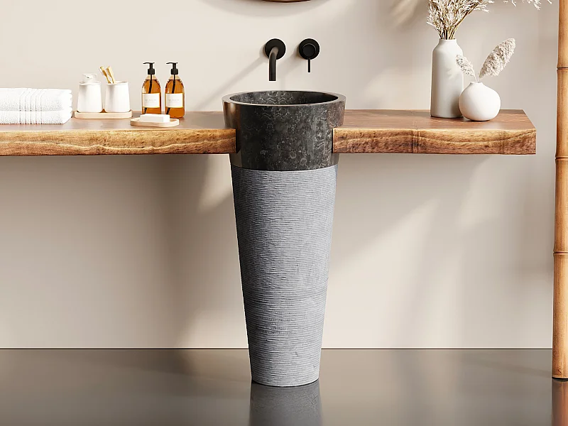 Standwaschbecken Marmor LANTA - Grau