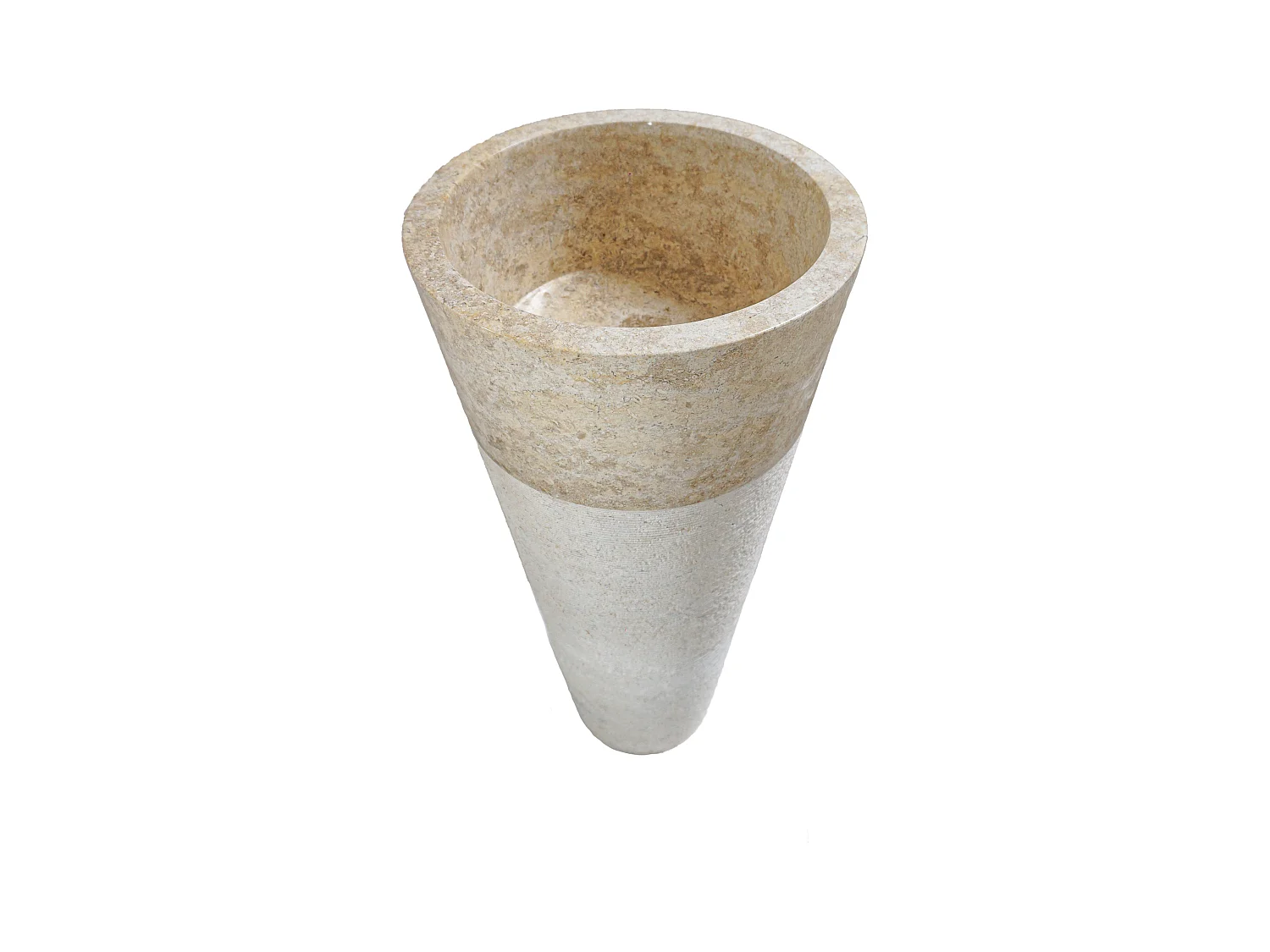 Lavabo con pedestal de mármol LANTA - Color crema