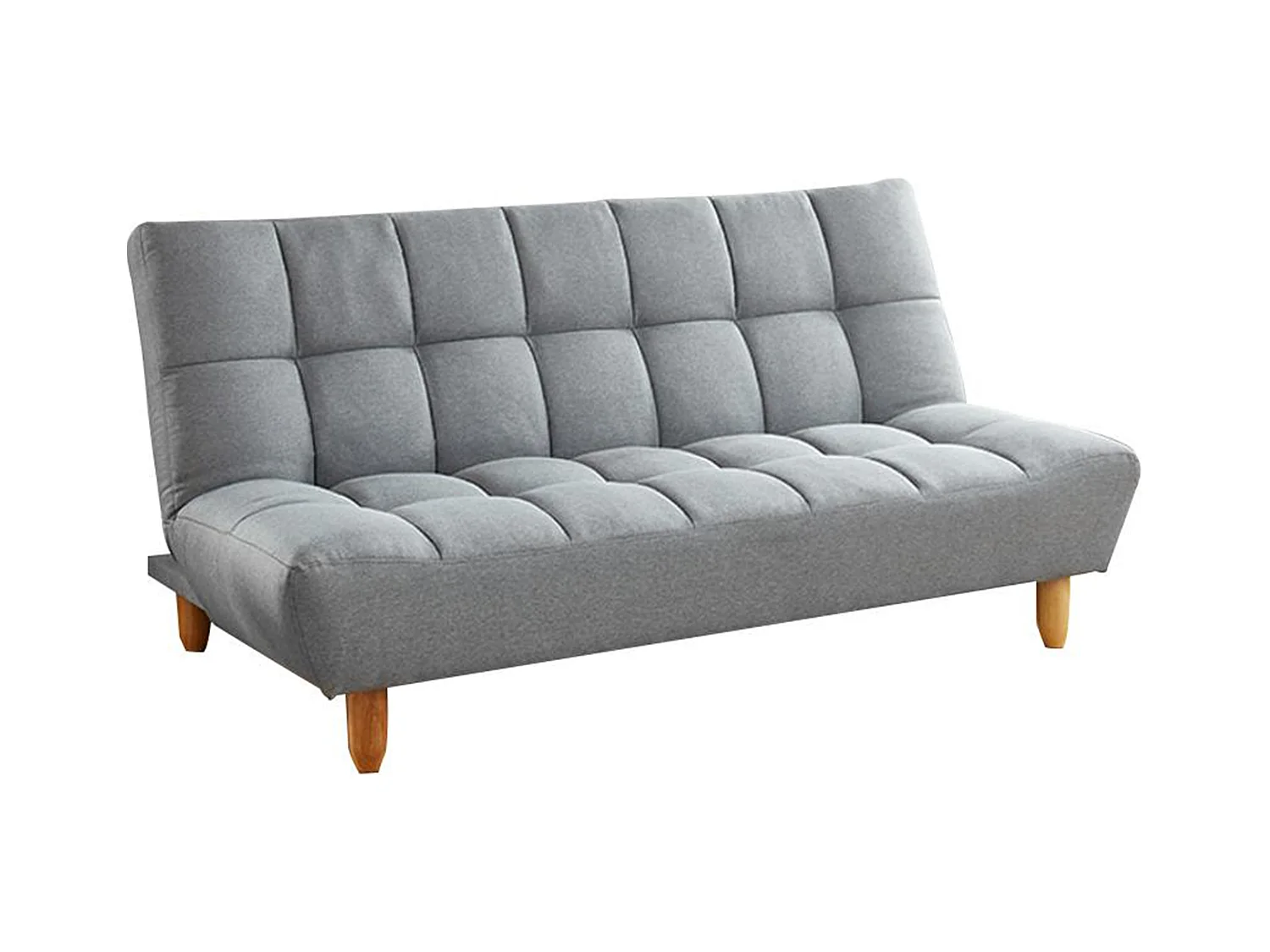 3-personers sovesofa med klik-klak mekanisme i gråt stof ESTEBAN