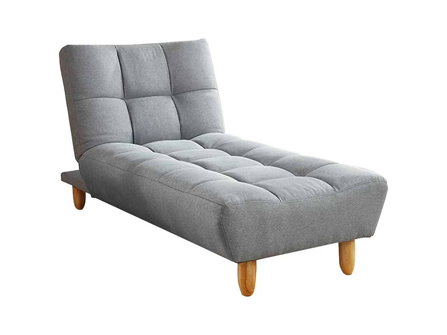 Méridienne clic clac en tissu gris ESTEBAN