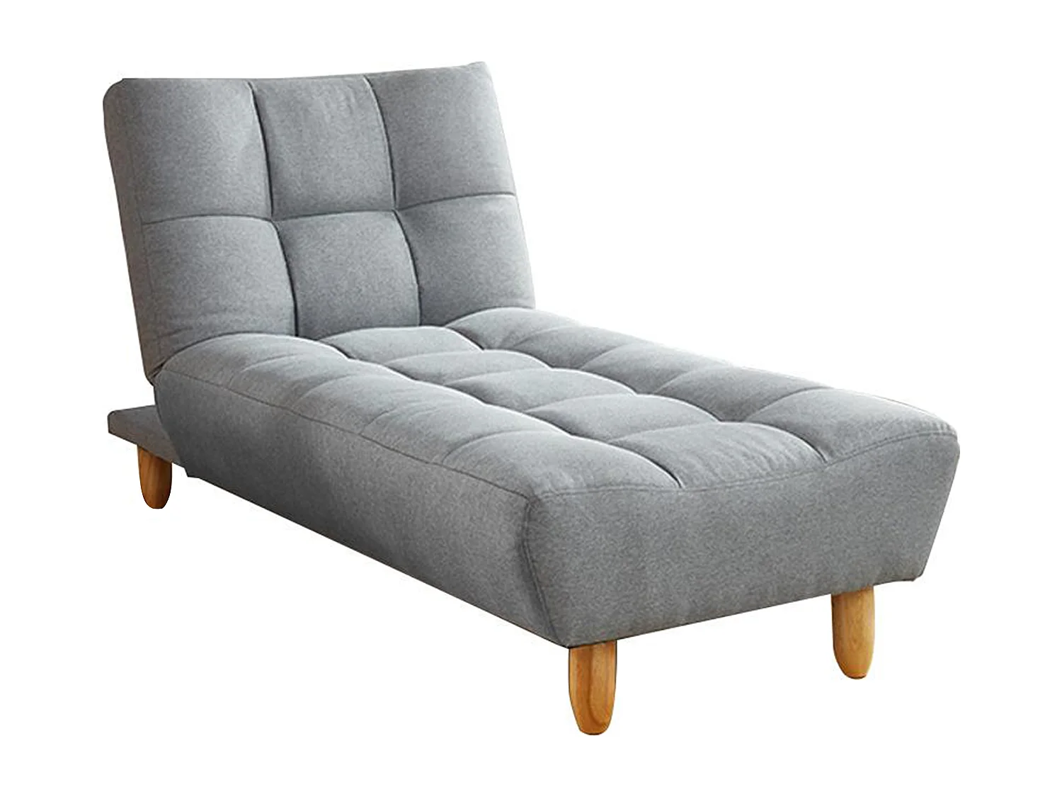 Chaise longue Klik-Klak van stof - Grijs