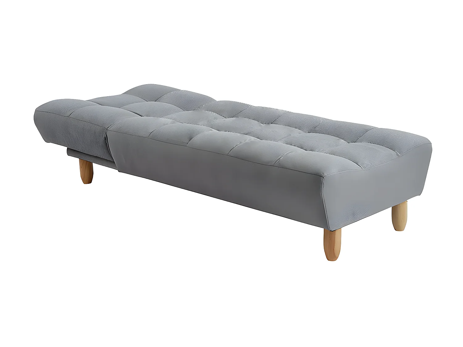 Chaise longue Klik-Klak van stof - Grijs