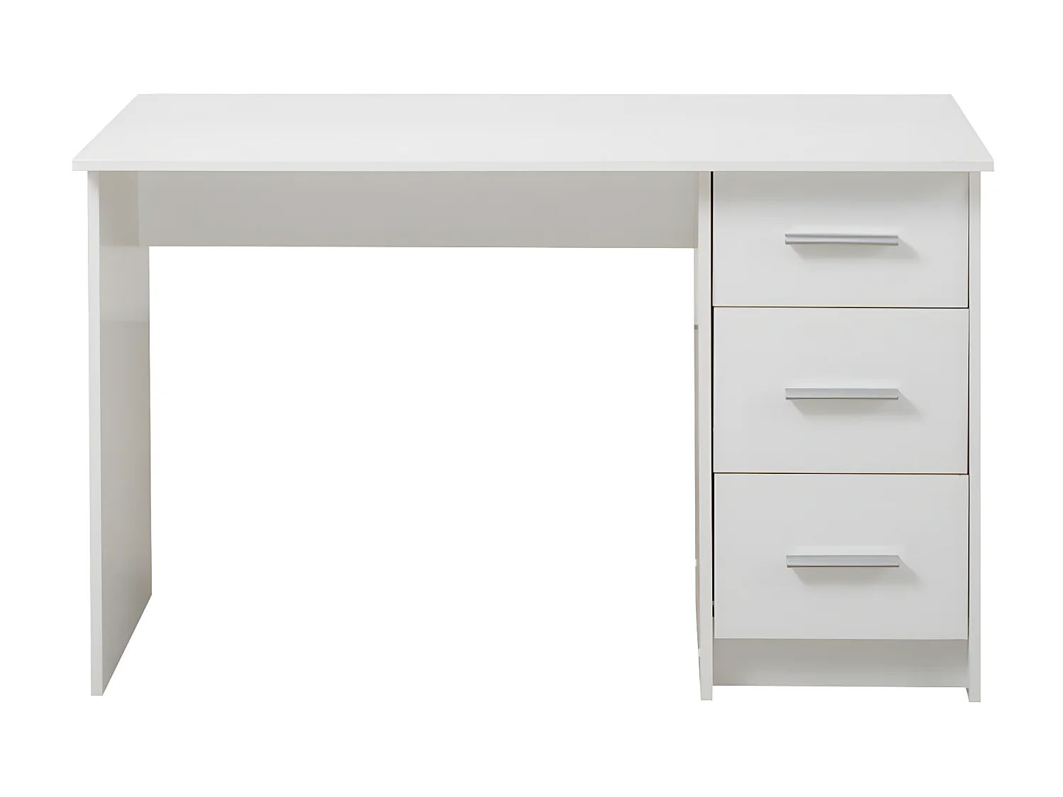 Skrivbord LEONDINE - 3 lådor - Vit