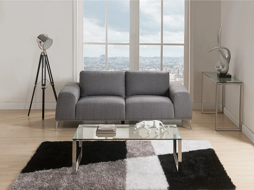 Console FREYA - Verre trempé & métal chromé