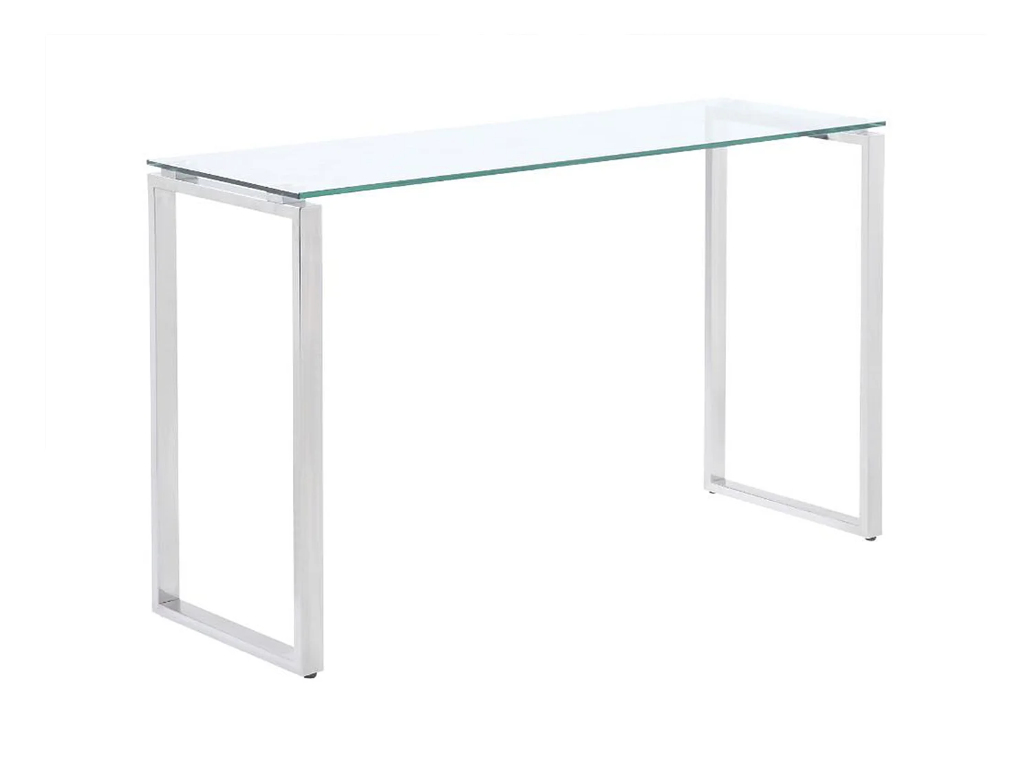 Console FREYA - Verre trempé & métal chromé