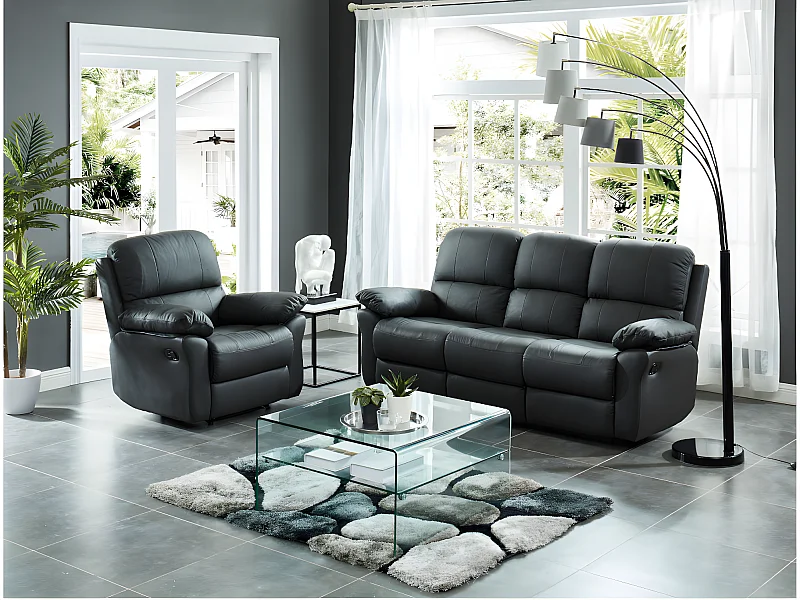 Couchtisch quadratisch - Glas - STILEOS