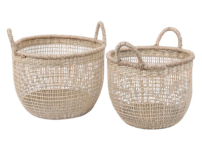 Set aus 2 Körben VELANA - Seegras - Naturfarben kaufen