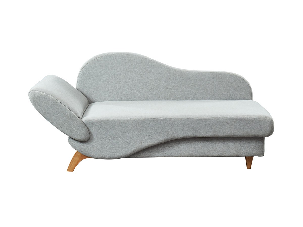 Recamiere mit Schlaffunktion NYX Stoff Hellgrau