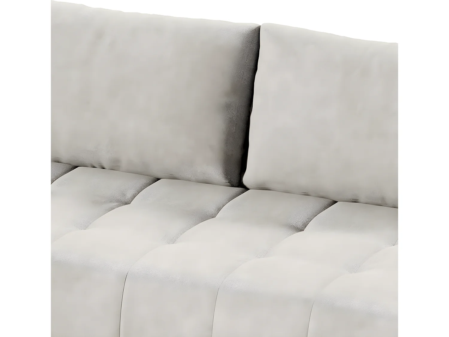 Canapé d'angle convertible gauche 4 places avec coffre Jonas Crème