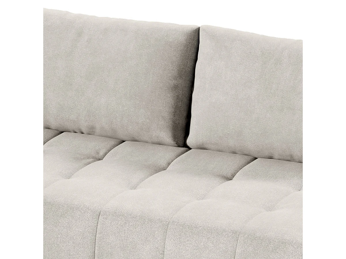 Canapé d'angle convertible gauche 4 places avec coffre Jonas Crème