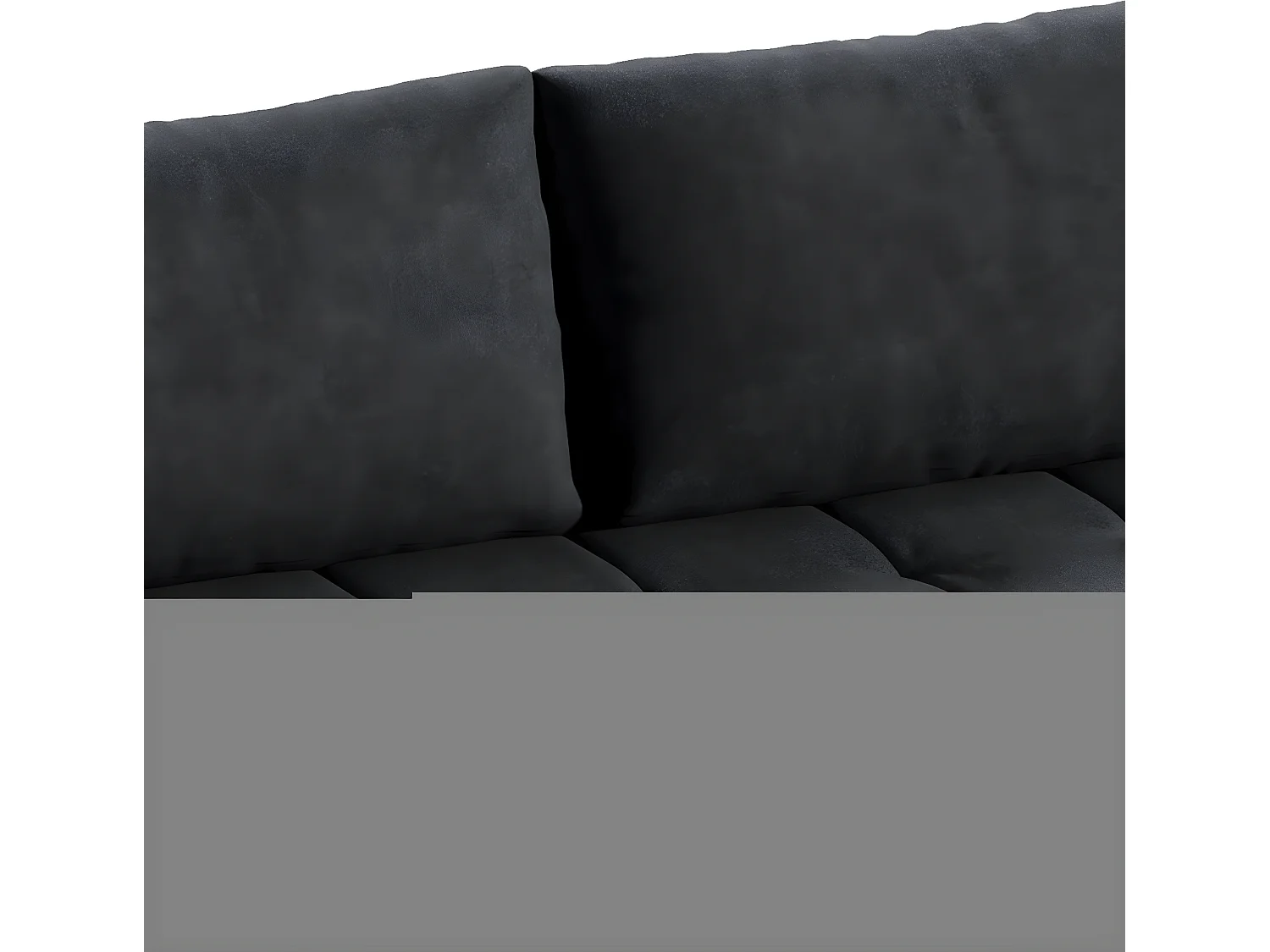 Canapé d'angle convertible droit 4 places avec coffre Jonas Gris anthracite