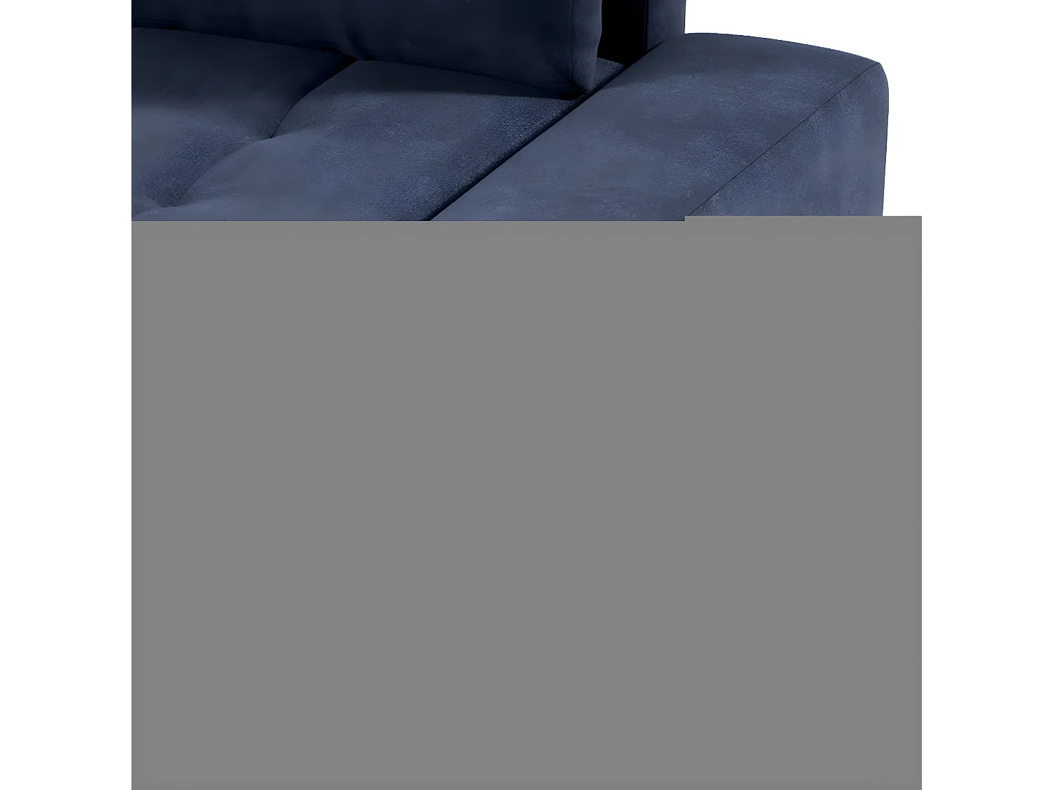 Canapé d'angle convertible gauche 4 places avec coffre Jonas Bleu Marine