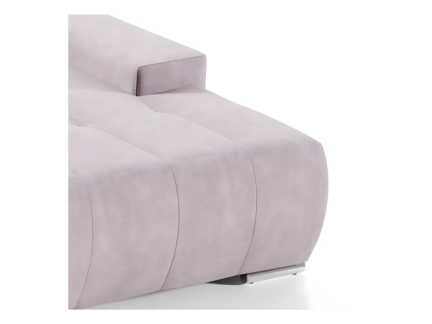 Canapé d'angle convertible droit 4 places avec coffre Jonas Rose