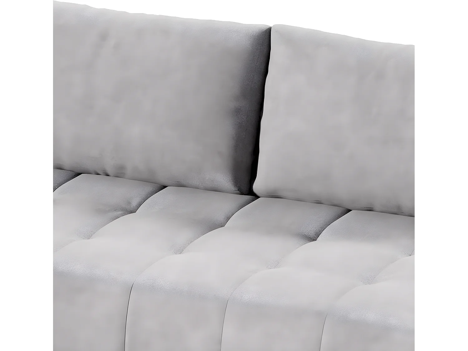 Canapé d'angle convertible gauche 4 places avec coffre Jonas Gris clair