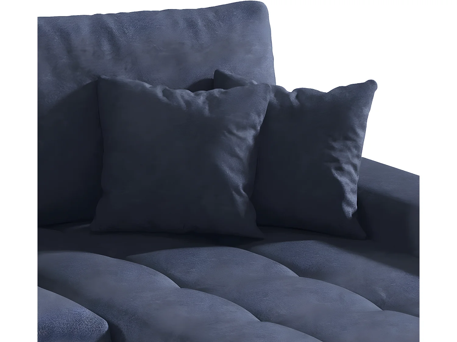 Canapé U 5 places convertible coffre Jonas Bleu Marine