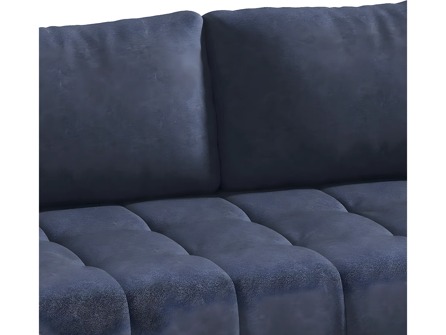 Canapé U 5 places convertible coffre Jonas Bleu Marine