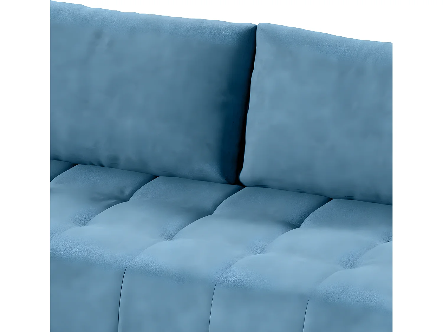 Canapé d'angle convertible gauche 4 places avec coffre Jonas Bleu