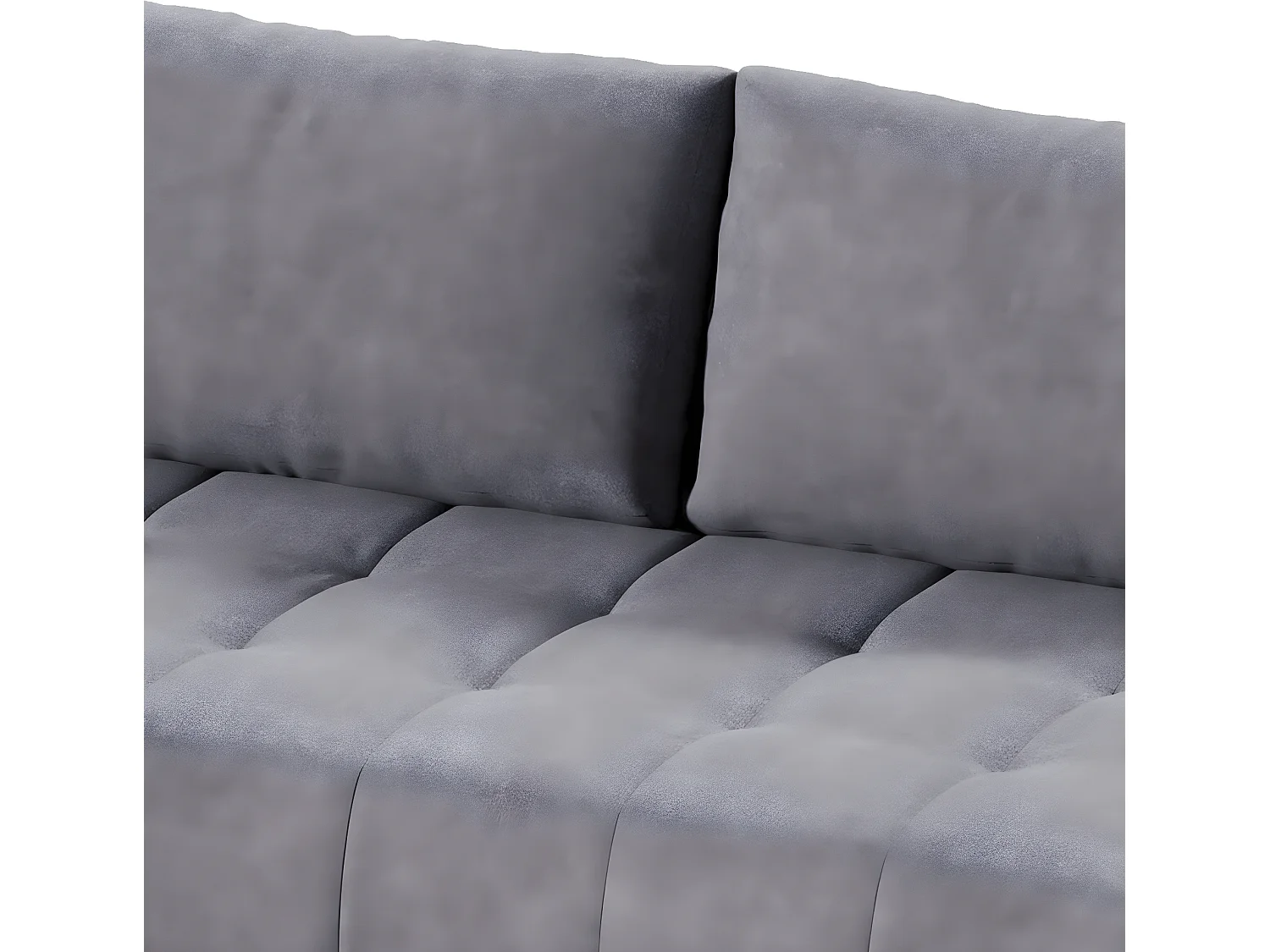 Canapé d'angle convertible gauche 4 places avec coffre Jonas Gris foncé