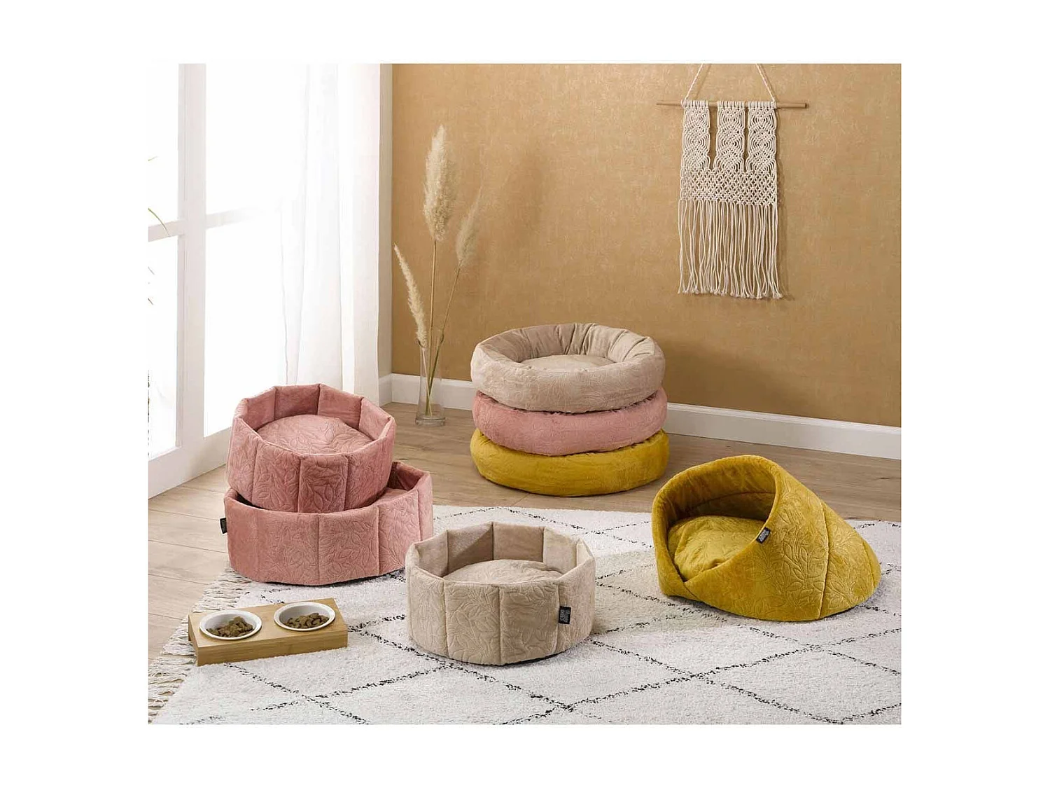 Panier pour Chien & Chat "Boho" 48cm Bois de Rose