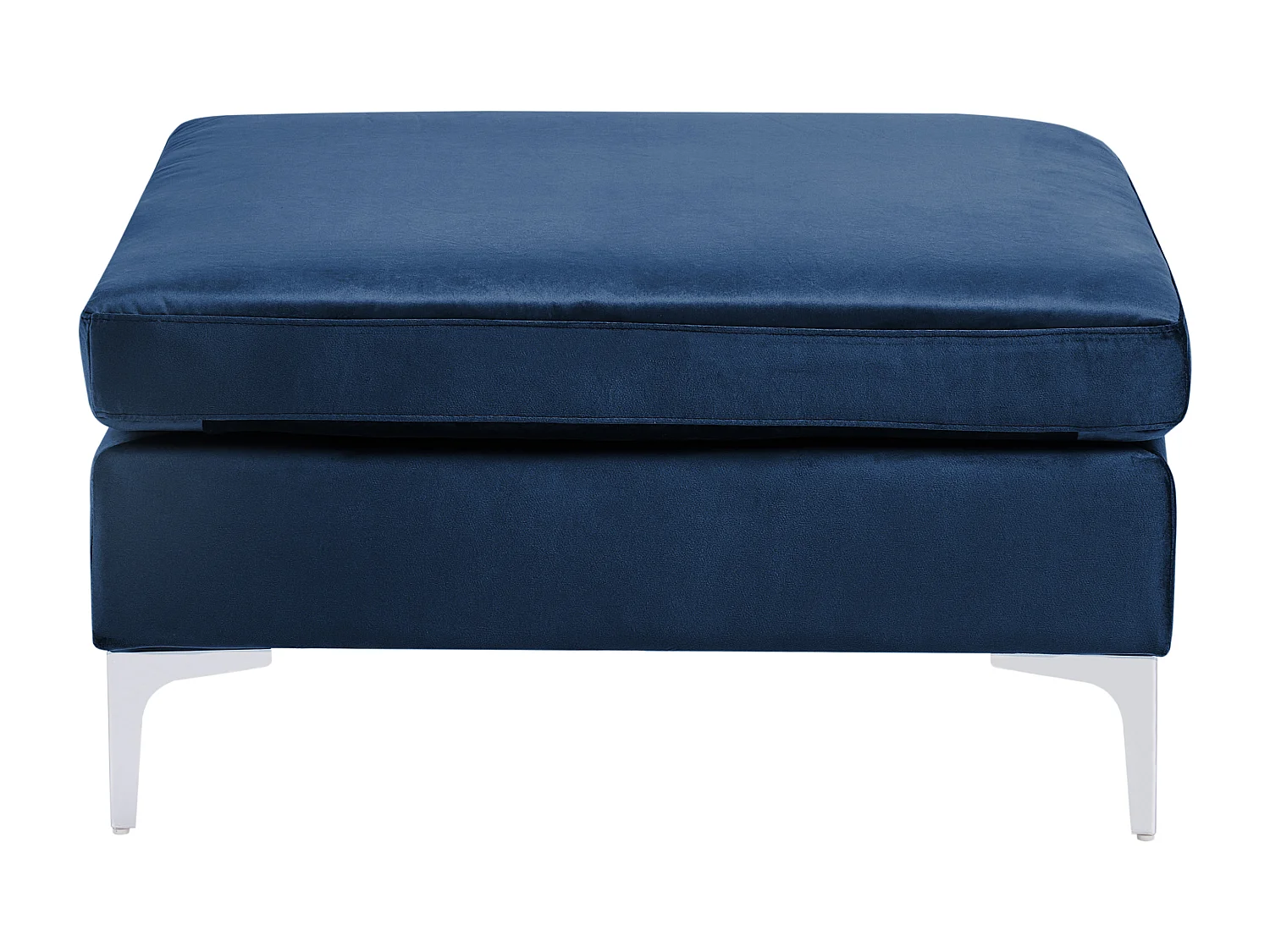 Modulaire hoekbank EVJA Fluweel Marineblauw Met ottomaan 4-zitter Linkerzijde