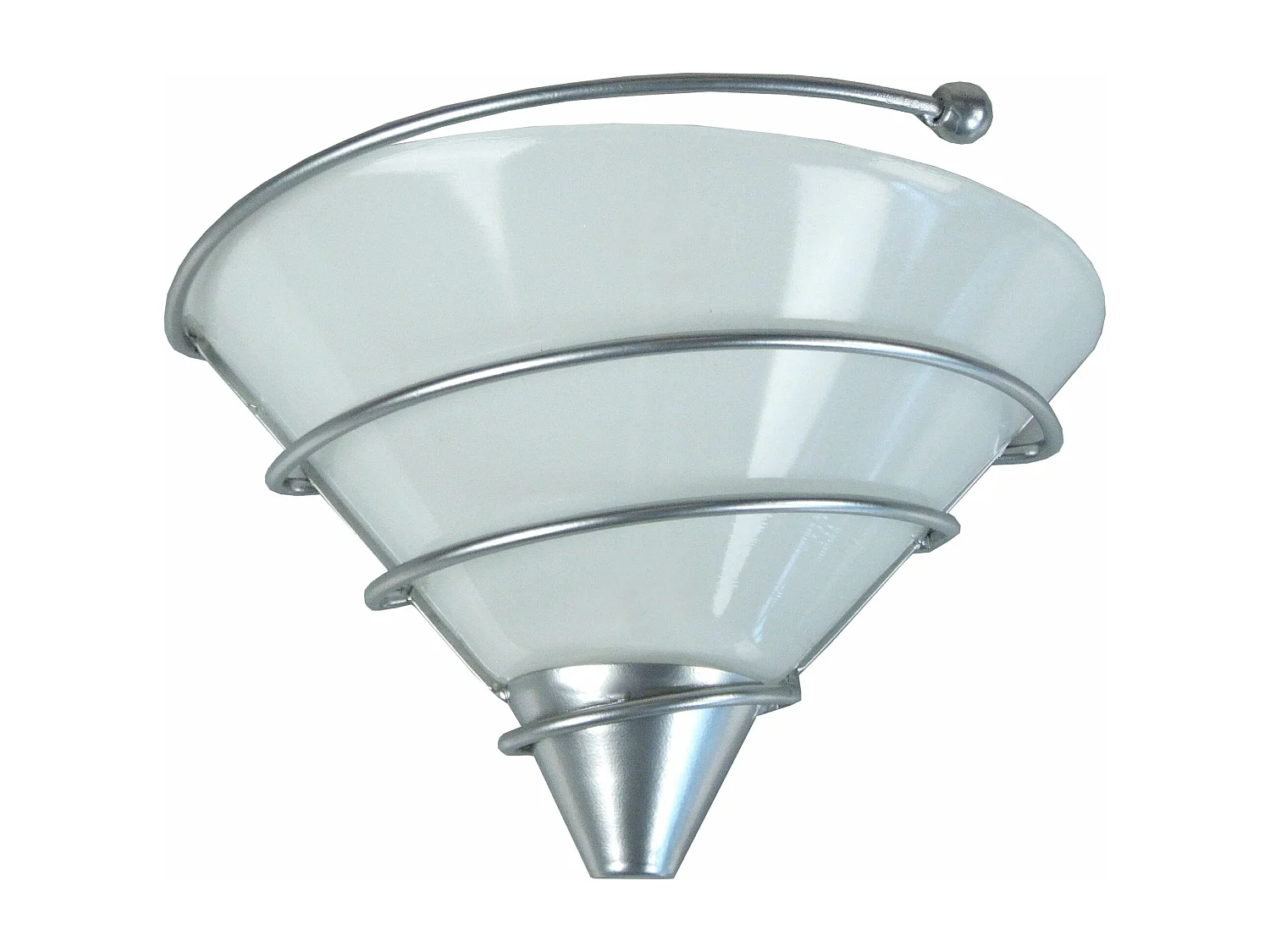 Aplique TOSEL SPIRALITO vidro cônico branco D26 x  H14  cm